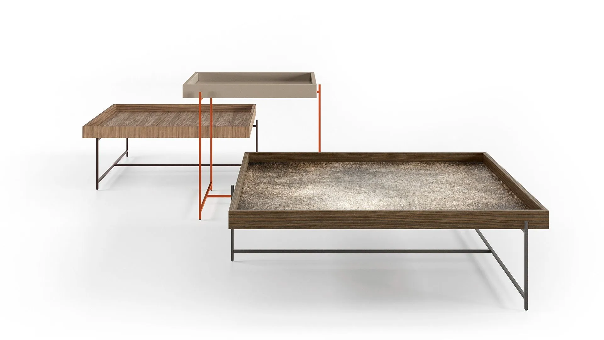 Tavolino dal design minimale con piano personalizzabile
