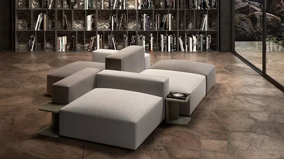  pouf con sedute modulabili