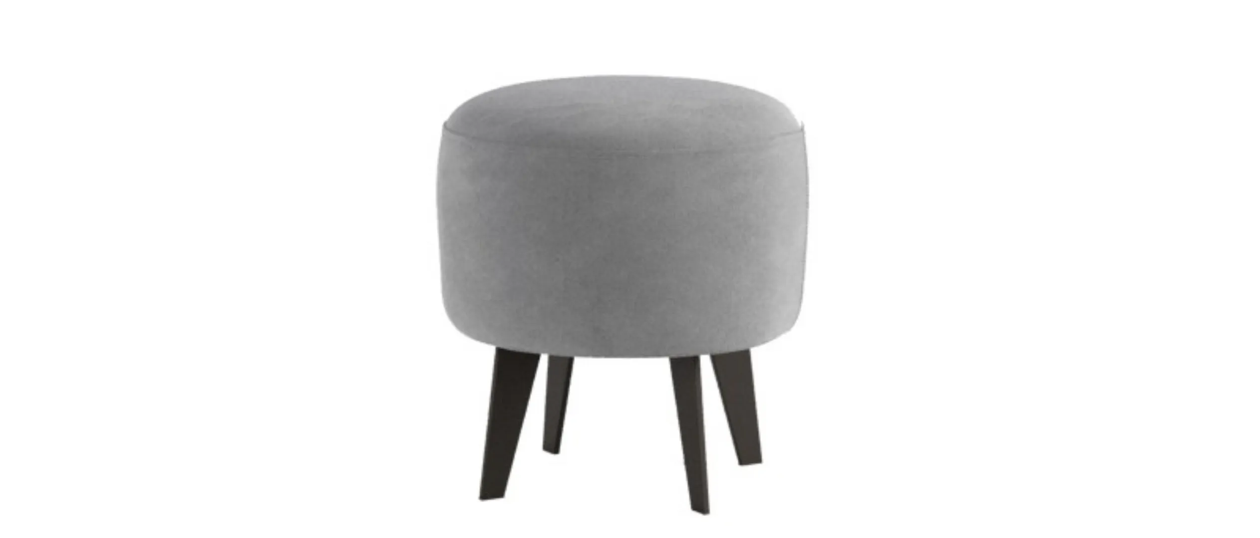 pouf bombato in pelle kip